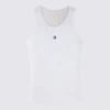 Givenchy Canotta In Cotone Stretch Bianco Donna In White
