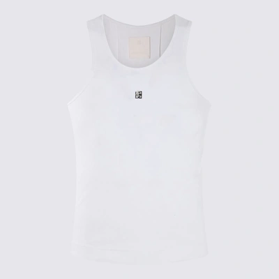 GIVENCHY GIVENCHY WHITE COTTON BLEND TANK TOP