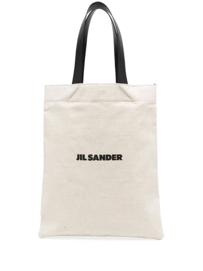 Jil Sander Book Tote Bag In White