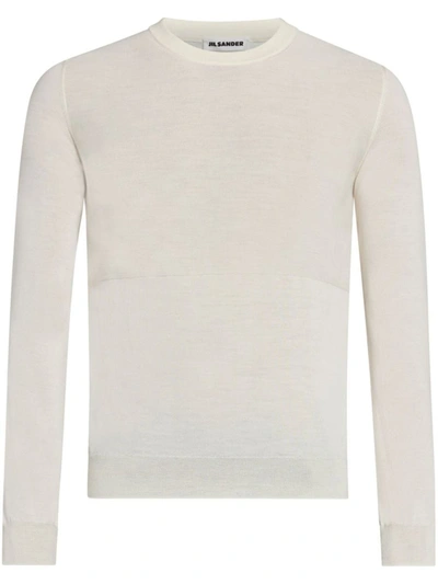 Jil Sander Crew-neck Sweater In Ivory