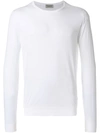 John Smedley Crewneck Sea Island Cotton Pullover In White