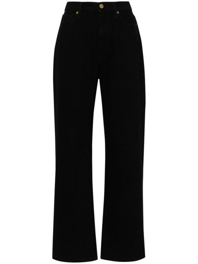 TOVE BLACK SADE HIGH-RISE STRAIGHT-LEG JEANS