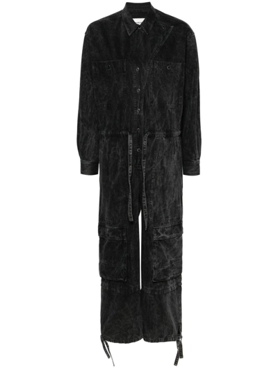 Marant Etoile Idany Denim Jumpsuit In Black