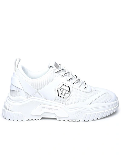 Philipp Plein White Fabric Sneakers
