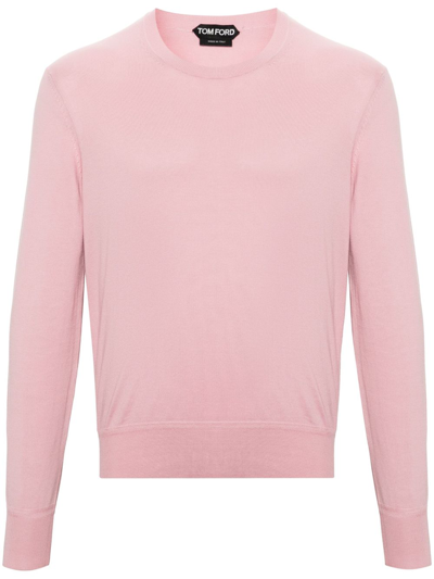 Tom Ford Pink Crew Neck Cotton Jumper