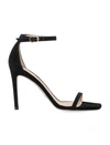 Stuart Weitzman Nudistcurve 100 Strap Sandal In Black