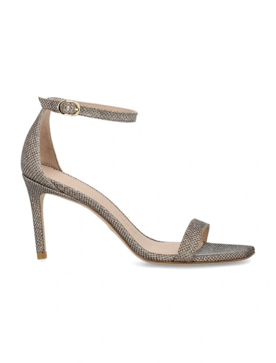 Stuart Weitzman Nunakedcurve 85 Sandal In Adobe