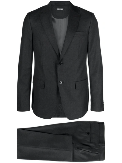 Zegna Pure Wool Suit In Grey