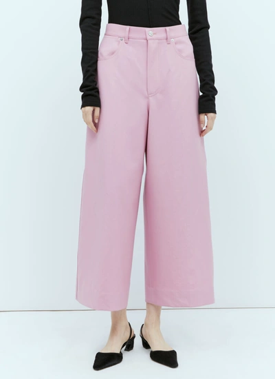 Gucci Wool Drill Pants In Pink