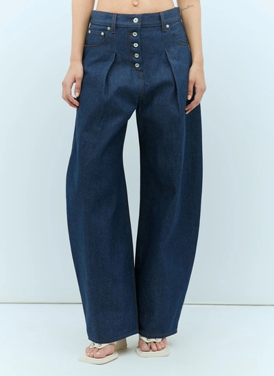 Jacquemus Women Le De-nimes Ovalo Jeans In Blue