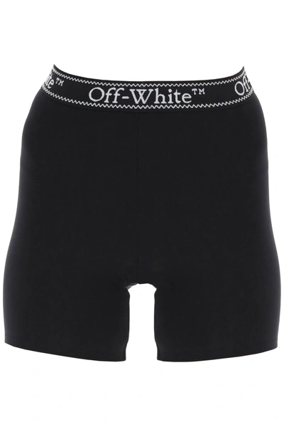 OFF-WHITE OFF-WHITE SPORTY SHORTS WITH BRANDED STRIPE WOMEN