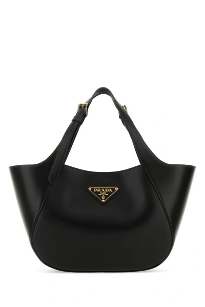 Prada Woman Black Leather Handbag