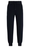 Hugo Boss Tracksuit Bottoms With Mesh Trims In Dark Blue