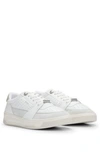 HUGO BOSS LEATHER TRAINERS WITH SUEDE TRIMS AND PERFORATIONS