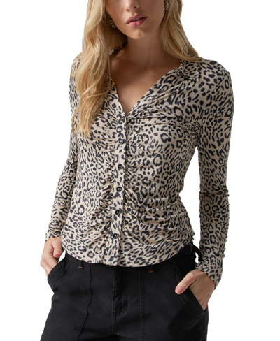 Sanctuary Dreamgirl Printed Shirt In Gentle Spots