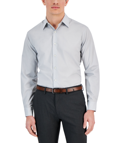 Club Room Men's Regular-fit Solid Dress Shirt, Created For Macy's In Misty Harbor