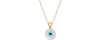Macy's Mother-of-pearl & Enamel Evil Eye 18" Pendant Necklace In 10k Gold In Yellow Gold