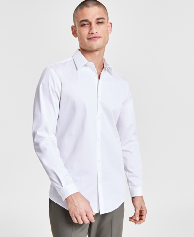 Inc International Concepts Men's Miles Regular-fit Dress Shirt, Created For Macy's In Bright White
