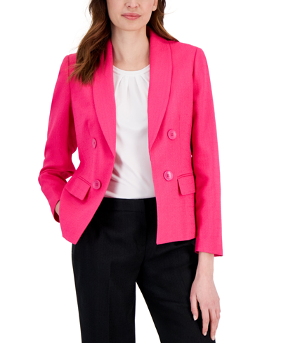 Kasper Women's Tweed Shawl-collar Blazer In Pink Perfection