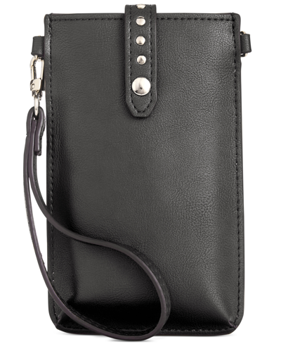 Inc International Concepts Ashlii Phone Wristlet Crossbody, Created For Macy's In Black,gold