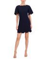 ELIZA J WOMEN'S SCALLOP TRIM A-LINE DRESS