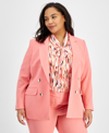 BAR III PLUS SIZE NOTCHED-COLLAR BLAZER, CREATED FOR MACY'S
