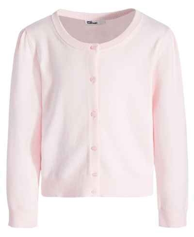Epic Threads Kids' Little Girls Solid Knit Cardigan, Created For Macy's In Barely Pink