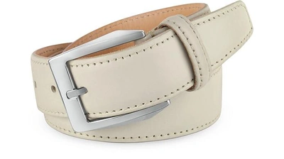 Gucci Designer Men's Belts Men's White Hand Painted Italian Leather Belt In Blanc