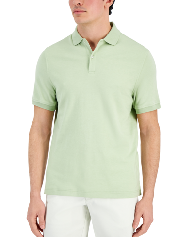 Club Room Men's Soft Touch Interlock Polo, Created For Macy's In Lint