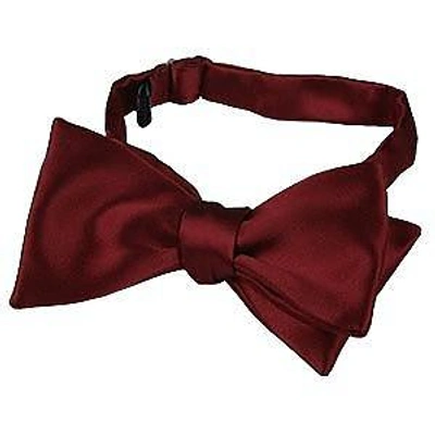 Gucci Bowties And Cummerbunds Wine Red Solid Silk Self-tie Bowtie In Burgundy