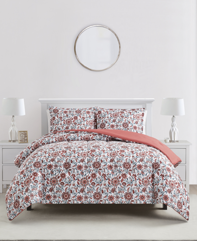 Sunham Monica 3-pc. Comforter Set, Created For Macy's In Red