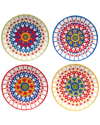 CERTIFIED INTERNATIONAL CERTIFIED INTERNATIONAL SPICE LOVE SET OF 4 CANAPE PLATES