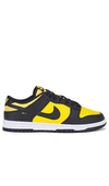 Nike Dunk Low Sneakers In Black  University Gold  & White