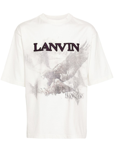 Lanvin X Future Eagle 印花棉t恤 In White