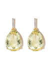 MATEO 14K YELLOW GOLD AMETHYST AND DIAMOND DROP EARRINGS