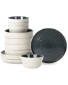 Stone Lain Elica 12 Pc. Dinnerware Set, Service For 4 In Black