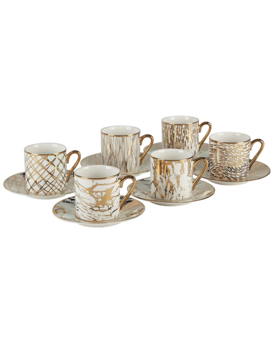 CERTIFIED INTERNATIONAL CERTIFIED INTERNATIONAL MATRIX GOLD ESPRESSO CUP & SAUCER