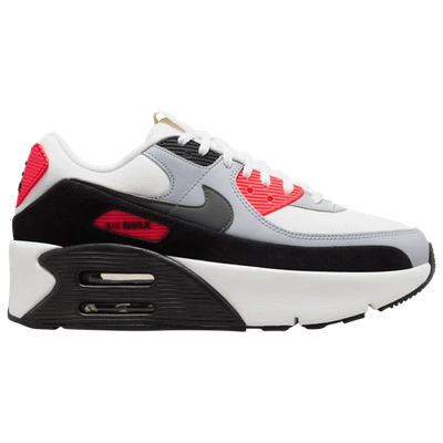 Nike Air Max 90 Lv8 Platform Sneaker In Summit White/black/wolf Grey/smoke Grey/infrared