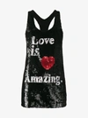 ASHISH LOVE IS AMAZING SEQUIN EMBELLISHED TANK TOP,12266234