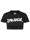 DSQUARED2 BLACK COTTON T-SHIRT