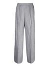 Forte Forte Lurex Light Blue Trousers In Blue