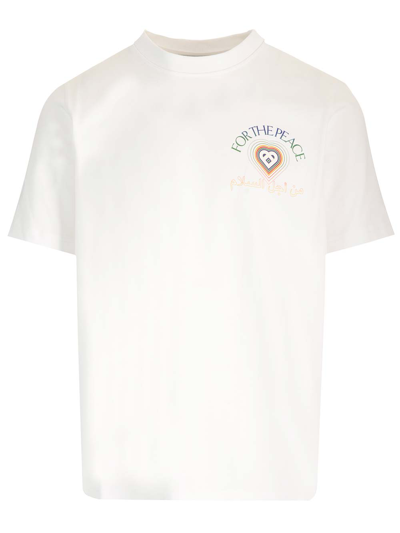 Casablanca For The Peace Gradient Short Sleeve T-shirt In White