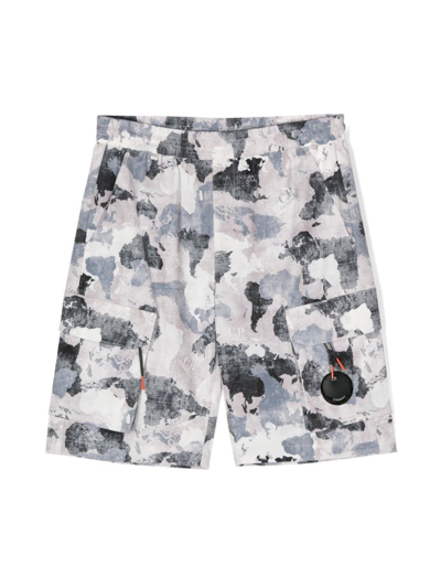 C.p. Company Undersixteen Kids' Bermuda Con Stampa In Gray