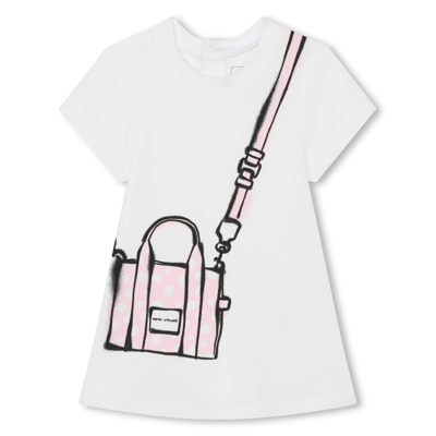 Marc Jacobs Babies' Abito Con Logo In White