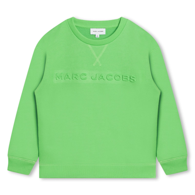 Marc Jacobs Kids' Felpa Con Logo In Green