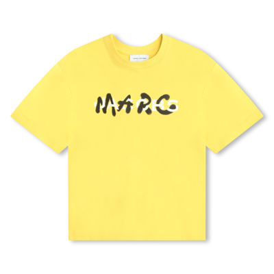 Marc Jacobs Kids' T-shirt Con Stampa In Yellow