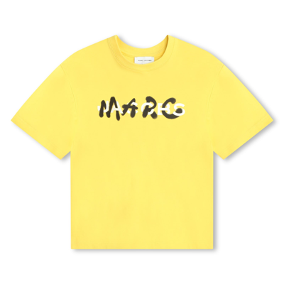 Marc Jacobs Kids' Logo-print Cotton T-shirt In Yellow