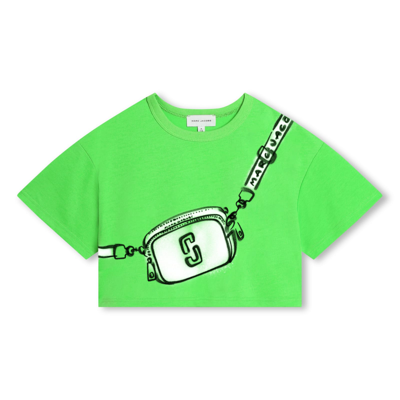 Marc Jacobs Kids' T-shirt Con Stampa In Green