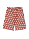 Paolo Pecora Graphic-print Straight-leg Shorts In Red