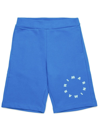 Marni Kids' Bermuda Con Logo In Blue